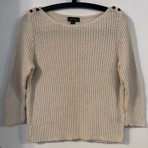 Lauren Ralph Lauren Jeans Co Cream Knit Sweater size M